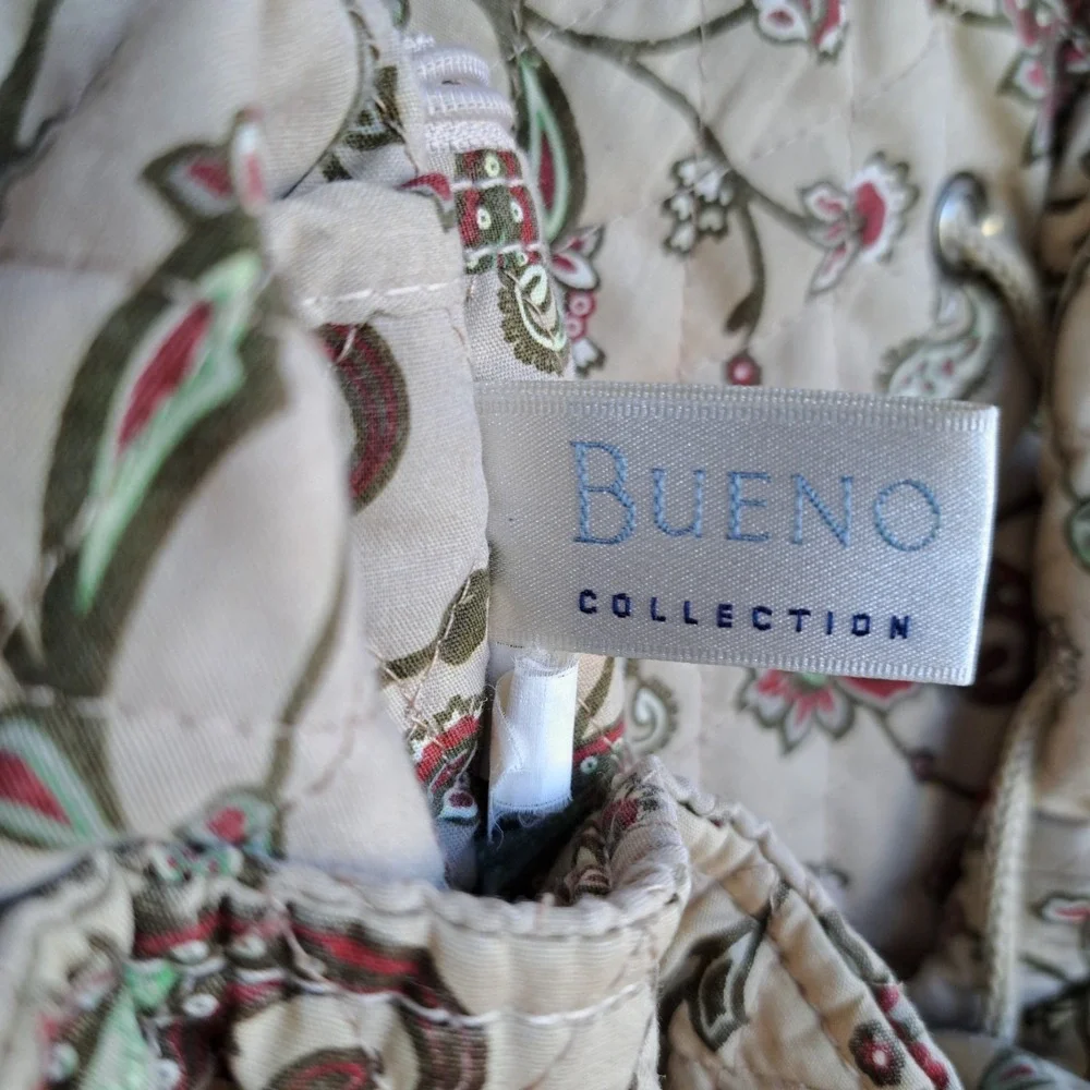 Bueno Collection Women's Beige Floral Cotton Backpack Purse